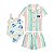 MODA PRAIA CONJUNTO 3 PEÇAS DISNEY - STITCH - PROTEÇÃO UV50+ - MENINA - Imagem 1