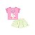 CONJUNTO VERÃO 2 PEÇAS HELLO KITTY - ROSA E VERDE - MENINA - Imagem 3