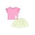 CONJUNTO VERÃO 2 PEÇAS HELLO KITTY - ROSA E VERDE - MENINA - Imagem 4