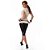 Linda T-shirt Branca De Malha Com Estampa De Corpete Frontal - Imagem 6
