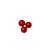 12-0201 - Pacote com 10 Madrepérolas Vermelhas Bolas com Meio Furo 8mm - Imagem 1