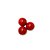 12-0200 - Pacote com 10 Madrepérolas Vermelhas Bolas com Meio Furo 10mm - Imagem 1