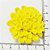 11-0136 - Pacote com 10 Flores com Pétalas de Porcelana Amarela 40mm - Imagem 2