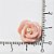 11-0131 - Pacote com 10 Flores em Porcelana Rosa 10mm - Imagem 2