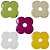 05-0869 - Pacote com 100 Flores de AcrÍlico 43mm - Imagem 1