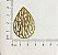 01-2462 1/2kg de Estamparia Gota Folhas Diamantada em Latão G 39mm x 27mm - Imagem 2