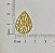 01-2464 1/2kg de Estamparia Gota Folhas Diamantada em Latão P 22mm x 15mm - Imagem 2