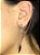 Brinco Com Corrente Pena Folha com Clip Piercing Pressão Masculino Feminino Aço Inox Prata - PAR - Imagem 3