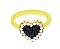 Anel coração Folheado a Ouro 18K cravejado zircônias negras - Imagem 5