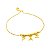 Pulseira Feminina Com Pingente PAZ Folheada a Ouro 18K - Imagem 1