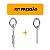 Kit Brinco Argola Pressão Magnético Pingente Pena Folha Barra Aço Inox - Imagem 1