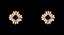 Brinco com pedra estrela folheado a ouro com zirconia safira - Imagem 4