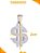 Pingente Masculino Prata Dourado Cifrão Dinheiro Dólar Aço Inox Antialérgico - Imagem 7