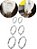 Kit Brinco Trio Argola Lisa Fina 12mm 14mm 16mm Prata Masculino Feminino Aço Inox - Imagem 1