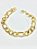 Pulseira Masculina Fígaro Grossa 10mm Dourado 3x1 Aço Inox Premium Ostentação A prova D'Água - Imagem 7