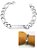 Pulseira Masculina Groumet Grossa 10mm Placa Escrito FÉ Aço Inox Premium Prata Prova D'Água - Imagem 1