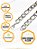 Corrente Cordão Masculino 70cm Fígaro 3x1 Prata Grosso 10mm Aço Inox Legítimo - Imagem 3