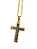 Corrente Cordão Masculino 70cm Dourado Pingente Cruz Oração Pai Nosso Preto Aço Inox Prova D'Água - Imagem 8
