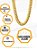 Corrente 60cm Elo Duplo Grumet 4mm 6mm 8mm Aço Inox Dourado - Imagem 5