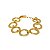 Pulseira Feminina Bracelete Moda Folheado a Ouro 18k - Imagem 1