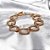 Pulseira Feminina Bracelete Moda Folheado a Ouro 18k - Imagem 3