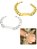 Pulseira Masculina Dourada Prata Grumet Grossa 10mm Placa Lisa Aço Inox Antialérgico Prova D'Água - Imagem 1
