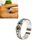 Anel Dedeira 7mm Masculino Giratório Prateado Preto Corrente Básico Aço Inox - Imagem 1