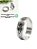 Anel Dedeira 7mm Masculino Prateado Preto Desenhos Egípicios Minimalista Elegante Básico Aço Inox - Imagem 1