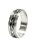 Anel Dedeira 7mm Masculino Prateado Preto Desenhos Egípicios Minimalista Elegante Básico Aço Inox - Imagem 8