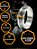 Anel Dedeira 7mm Masculino Prateado Preto Desenhos Egípicios Minimalista Elegante Básico Aço Inox - Imagem 4