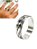 Anel Dedeira 7mm Masculino Prateado Preto Listras Minimalista Elegante Básico Aço Inox - Imagem 1