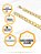 Pulseira Masculina Dourada Grumet Cubana 1X1 6mm Aço Inoxidável Antialérgico Prova D'Água - Imagem 5