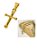Pingente Masculino Feminino Crucifixo Cruz Pequena Delicada Minimalista Dourado Aço Inox Religioso - Imagem 1