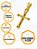 Pingente Masculino Feminino Crucifixo Cruz Pequena Delicada Minimalista Dourado Aço Inox Religioso - Imagem 4