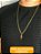 Pingente Masculino Feminino Crucifixo Cruz Pequena Delicada Minimalista Dourado Aço Inox Religioso - Imagem 3