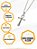 Cordão Masculino 70cm Grumet Fino 2mm Pingente Cruz Egípcia Prata Aço Inox - Imagem 3