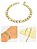 Pulseira Masculina Fígaro Grossa 6mm Dourado 3x1 Aço Inox Antialérgico Prova D'Água - Imagem 1