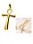 Pingente Masculino Laço Cruz Egípcia Ankh Símbolo Vida Dourado Aço Inox Antialérgico Religioso - Imagem 1