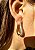 Brinco feminino folheado a Ouro 18k com detalhes em Ródio branco - Imagem 2