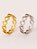 Anel Feminino Corações Vazados Delicado Moderno Minimalista Prata Dourado Aço Inox Tipo Falange - Imagem 6