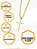 Colar Cordão Grumet 4mm Dourado 70cm Masculin Longo Pingente Cruz Palito Fina Aço Inox Premium - Imagem 5