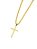 Colar Cordão Grumet 4mm Dourado 70cm Masculin Longo Pingente Cruz Palito Fina Aço Inox Premium - Imagem 7
