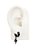 Brinco Argola Unissex Preto Pingente Raio Flash Inox 1 Und - Imagem 9