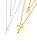 Colar Feminino Duplo Choker Pingente Cruz Delicado Aço Inox Premium Prata Dourado Presente - Imagem 8
