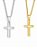 Colar Cordão 50cm Feminino Masculino Pingente Cruz Vazada Prata Dourado Aço Inox A Prova D'Água - Imagem 7