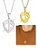 Colar Cordão 50cm Feminino Masculino Pingente Escudo Fé Prata Dourado Aço Inox A Prova D'Água - Imagem 1