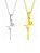 Colar Cordão 50cm Feminino Masculino Pingente Palito Fé Prata Dourado Aço Inox A Prova D'Água - Imagem 7