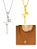 Colar Cordão 50cm Feminino Masculino Pingente Palito Fé Prata Dourado Aço Inox A Prova D'Água - Imagem 1