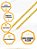 Kit Trio Colar Cordão Feminino Masculino Fino Veneziana 45 \ 60 \ 70cm Prata Dourado Aço Inox - Imagem 3