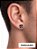 Par Brinco Piercing Cruz De Malta Preto Resinado Prata Aço Inox Antialérgico Unissex Vasco - Imagem 4
